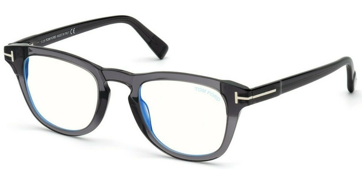 Tom Ford 5660 020 Gray / Blue Block Eyeglasses FT5660-B 020 49mm