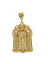 18k Gold Plated Jesus Christ Christian Cross Crucifix Medal Pendant - £27.37 GBP