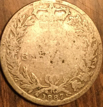 1887 Uk Gb Great Britain Silver Shilling Coin - £6.05 GBP