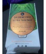 L. Chlorine Free Ultra Thin Regular Absorbency Pads with Wings 28 Count ! - $6.99