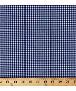 1/8&quot; Navy Blue Gingham Check 60&quot; Poly/Cotton Yarn Dyed Fabric by Yard D3... - €6,83 EUR