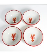 BAR HARBOR Lobster by Crate and Barrel 6 1/2 x 3&quot; Chowder Bowl, Set of 4 - £43.62 GBP