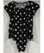 Wonder Nation Girls Woven Polka Dot Printed Tie Front Shirt Size 10-12  ... - $8.76