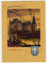1953 Holland American Nieuw Amsterdam Menu Doorwerth Castle - $19.80