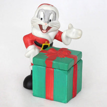 Warner Brothers Looney Tunes 1997 Bugs Bunny Santa Gift Figurine Trinket... - $10.89