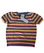 TREASURE &amp; BOND ~ Pink Berry Multi Stripe ~ Med (8/10) Short Sleeve Swea... - $445.14 MXN