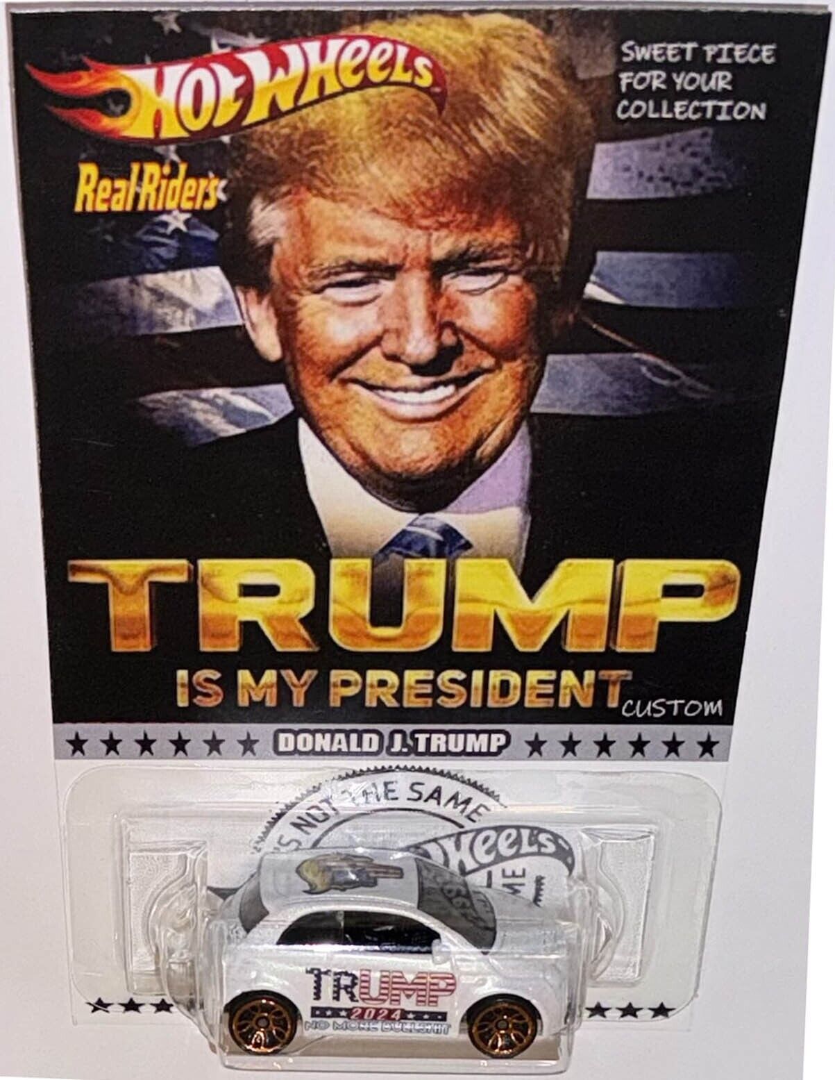 Fiat 500e Custom Hot Wheels Car Trump is My President Series - $72.71