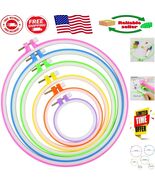 Delightful 6-Piece Multicolor Embroidery Hoops Set (3.4&quot;-10.2&quot;) for All ... - $280.49 MXN