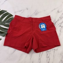 Columbia Womens Coral Point III Shorts Size 14 New Red PFG Omni Shade UP... - $26.72