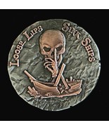 “Loose Lips Sink Ships” Pirate Challenge Coin, 1.75”, Two Tone EDC - $460.41 MXN