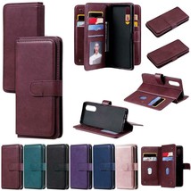 Leather wallet FLIP MAGNETIC BACK cover Case for Sony Xperia models - £66.96 GBP