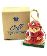 1997 Avon Gift Collection Holiday Package Topper Fireman Firefighter Orn... - $100.36 MXN