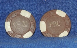 ONE Clay $5 Poker Chips San Diego Pacific Beach Card Room Club Gambling ... - $8.99
