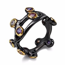 DreamCarnival 1989 Gothic Rings Mix Color CZ Purple Pink Unique Vintage ... - £18.91 GBP