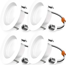 Sunco 4 Pack Retrofit Led Recessed Lighting 4 Inch, 3000K Warm White,, Etl - £33.97 GBP