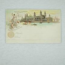 Antique 1893 Worlds Fair Columbian Expo Post Card Electrical Building RARE - £31.59 GBP