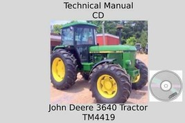 John Deere 3640 Tractor Technical Manual TM4419 On CD - £15.15 GBP