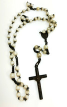 Vintage Childs Rosary Glass Beads &amp; Metal Rosary Bead - $16.44