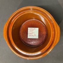 Vintage Rival 5 Qt Crock Pot Brown Model 3350/1 Slow Cooker Ceramic Inse... - $29.69