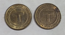 2 Vintage MBTA Massachusetts Bay Transportation Authority 3/4&quot; Tokens - $8.91