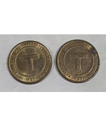 2 Vintage MBTA Massachusetts Bay Transportation Authority 3/4&quot; Tokens - €7,70 EUR