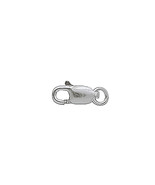 8mm x 3mm Sterling Silver Lobster Claw Clasps (10) stamped 925 SS - $223.91 MXN
