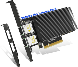 10Gb Dual LAN PCIe Network Card Intel X540 2x10G RJ45 NIC Win/Linux/VMware - $141.56