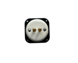 Porcelain Toggle Switch Inner Part Flush 2 Gang Two-Way White Diameter 2.7&quot; - $30.50