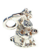 Sterling 925 British Silver Opening Mrs Rabbit &amp; Bunny Clip On Charm - £18.75 GBP