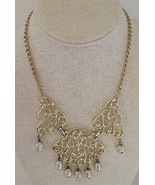 Vintage Sarah Coventry 17&quot; Goldtone Chain Statement Necklace Costume Jew... - $169.61 MXN