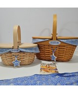 Longaberger Century Celebration Cheers Basket Combo 2000 Lot Of 2 W Lids  - $47.47 CAD