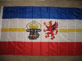 3X5 Mecklenburg West Pomerania German State Germany Super Poly Flag 3&#39;X5&#39; Banner - £3.85 GBP