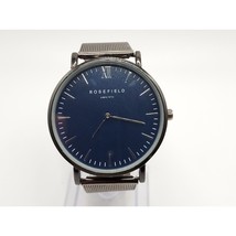 Rosefield Watch New Battery Blue Dial 40mm Black Mesh Band - $29.99