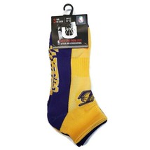 NBA Los Angeles Lakers Mens 3 Pack Of No Show Socks Purple Yellow Size 6-12 - £8.18 GBP
