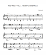 We Wish You a Merry Christmas - Piano Solo - $47.38 MXN