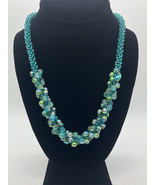 Turquoise Bubble Cluster Kumihimo Necklace - $191.47 CAD