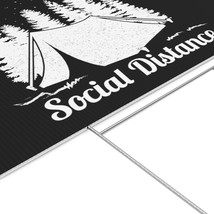 Social Distance Camping Tent Lawn Sign Fluted Polypropylene 22 x 15 inch - £38.55 GBP