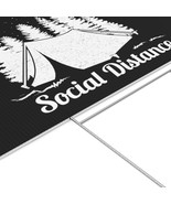 Social Distance Camping Tent Lawn Sign Fluted Polypropylene 22 x 15 inch - £38.36 GBP