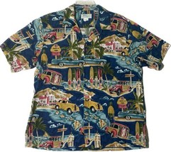 Kole Kole Hawaiian Shirt Surfers Surfboards Woody&#39;s Haleiwa Inn Vintage ... - £43.08 GBP