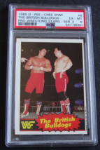 1985 OPC O-Pee-Chee WWF #6 The British Bulldogs Wrestling Card PSA 6 EX-MT - £91.92 GBP
