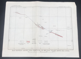 USGS West &amp; East Greyrock Mine Known Vein Structure Map Silver Bow Montana MT - £11.23 GBP