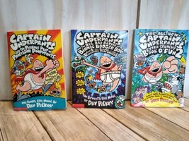 Captain Underpants Books, Lot of 3 kids books Cartoons Free Shipping  - £5.59 GBP
