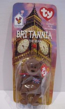 Ty Teenie Beanie Britannia Bear Plush Stuffed Animal McDonalds Dec 15 1997 - £16.02 GBP