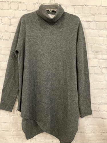 Magaschoni Womens Size Large Cashmere Poncho Wrap Shawl Sweater Gray Moc... - $168.29