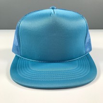 Vintage Cappello Camionista Luce Blu Orlo Piatto Rete Cupola Snapback Youngan - £9.04 GBP