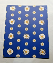 Single Daisies Design Blue 2-Pocket Paper Folder for 8.5″ by 11″ by Top ... - $3.99