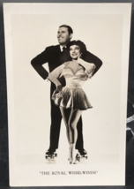 VTG 1940s-1950s RPPC Royal Whirlwinds Aristocrats of Roller Skating Duo Postcard - £11.25 GBP