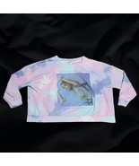 Ariana Grande Purple Tie Dye God is a Woman Crewneck Crop Top Sweatshirt... - $23.21