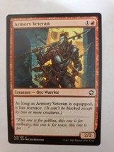 MTG Magic The Gathering Card Armory Veteran Creature Orc Warrior Red Adventures - $7.67