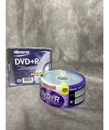 Maxell DVD+R 16X Branded Disc Blank Media 4.7GB/120Min 25pk + 7 New In Case - $444.72 MXN